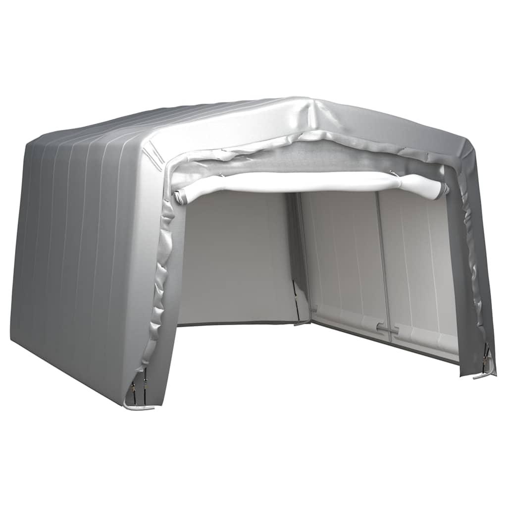 Carpa de almacenamiento acero gris 240x240 cm