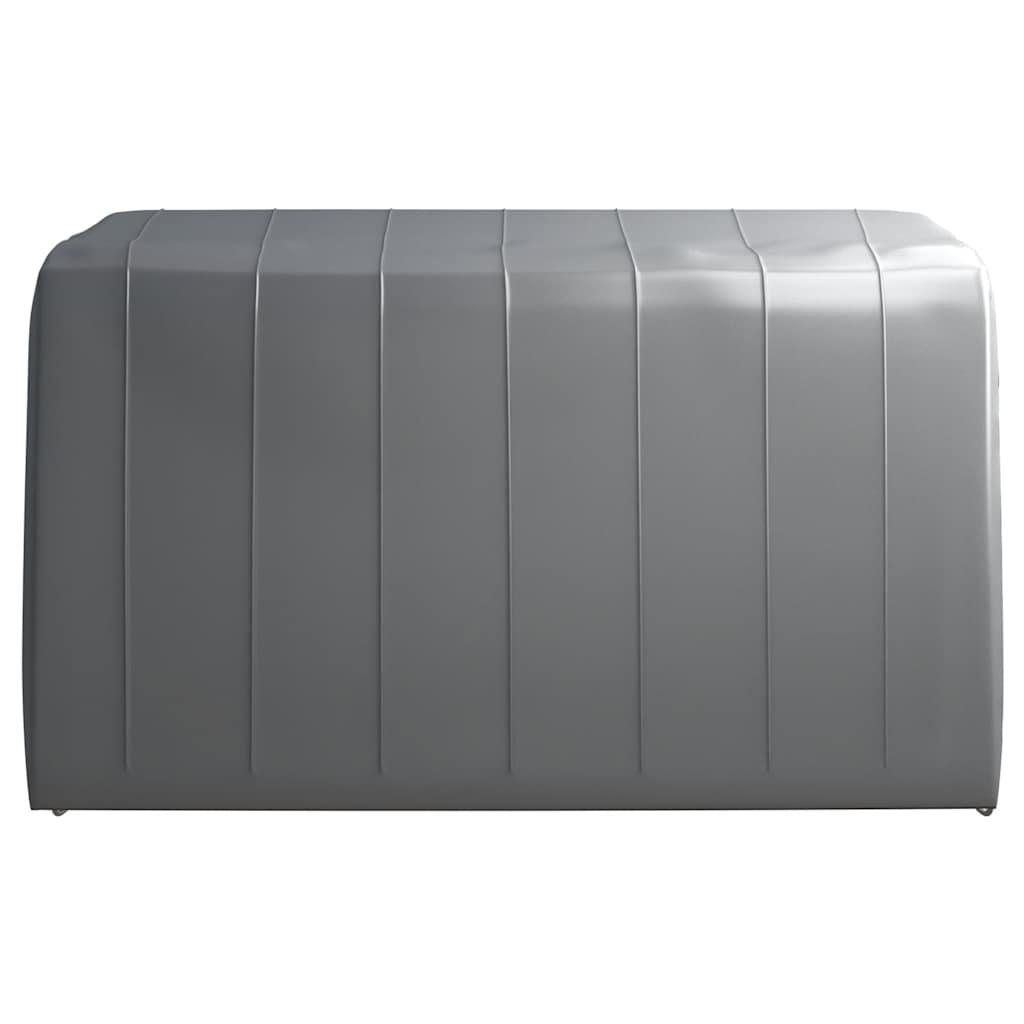 Carpa de almacenamiento acero gris 240x240 cm