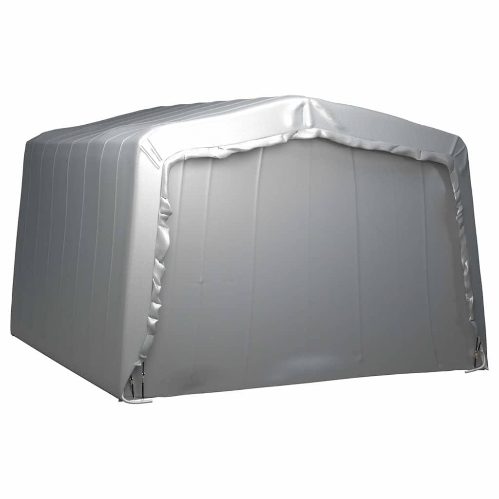 Carpa de almacenamiento acero gris 240x240 cm