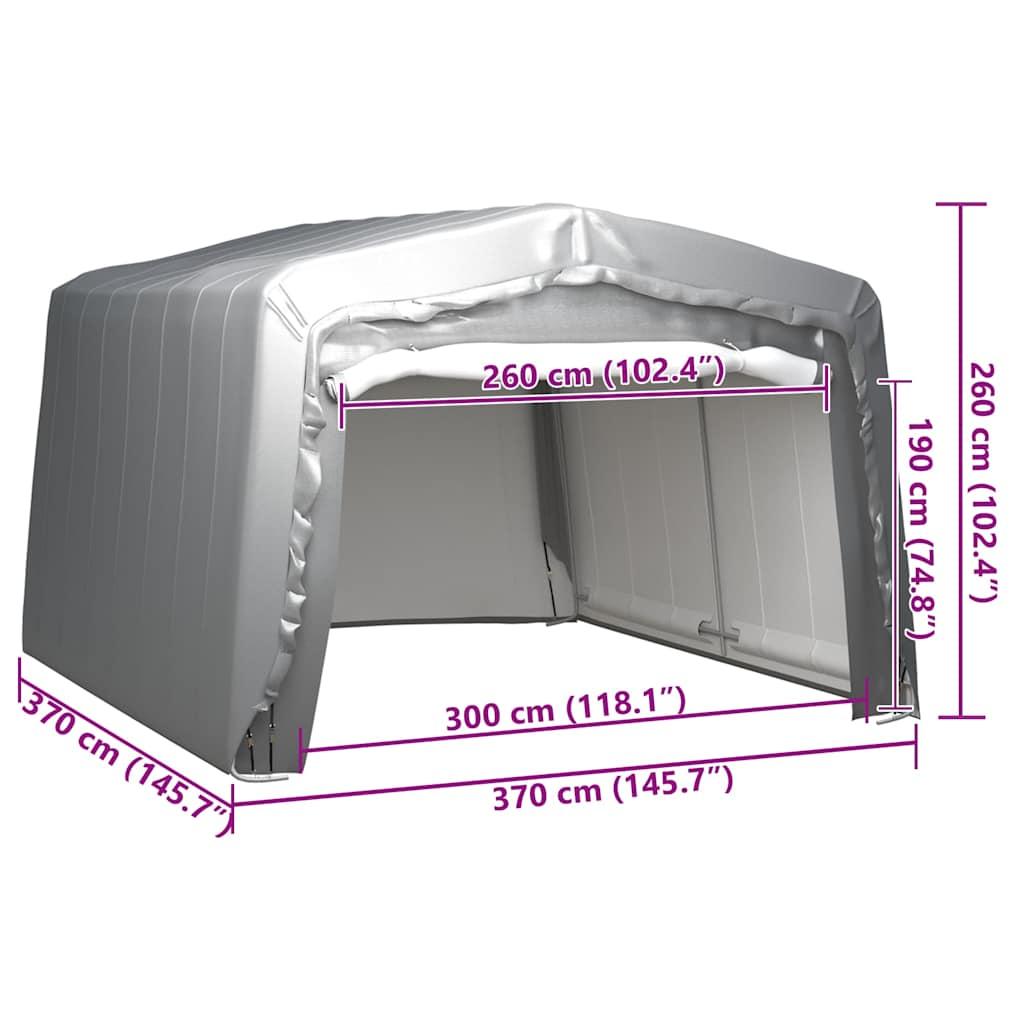 Carpa de almacenamiento acero gris 240x240 cm