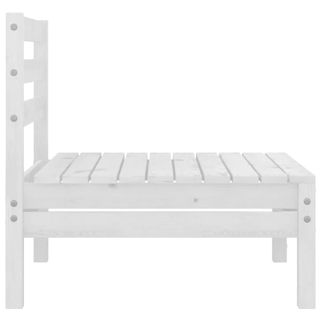 Juego de muebles de jardín 3 piezas madera maciza pino blanco