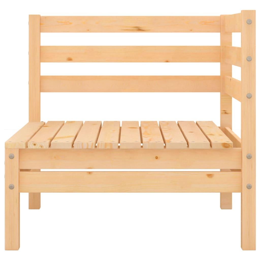 Juego de muebles de jardín 3 piezas madera maciza pino blanco