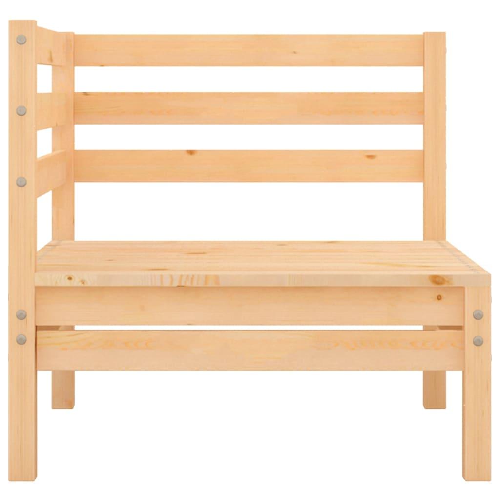 Juego de muebles de jardín 3 piezas madera maciza pino blanco