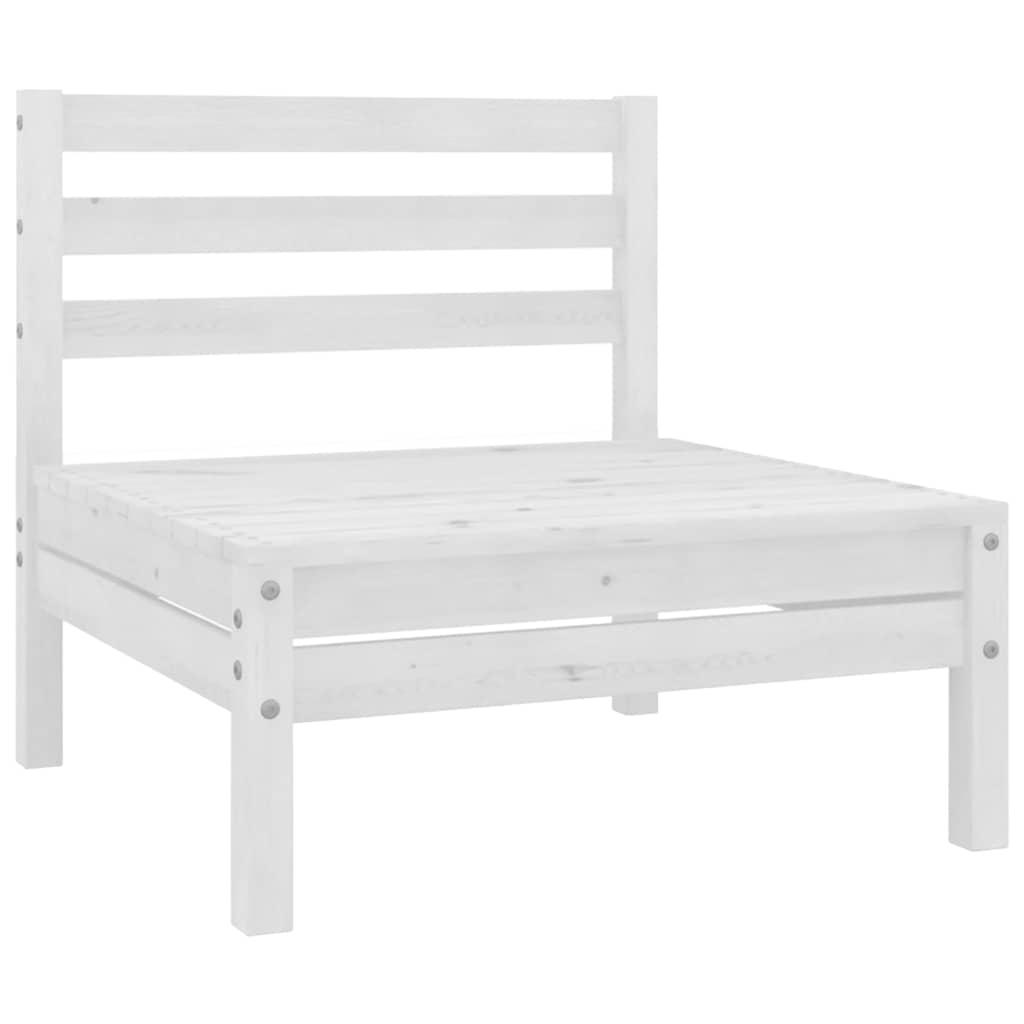 Juego de muebles de jardín 5 piezas madera maciza de pino gris