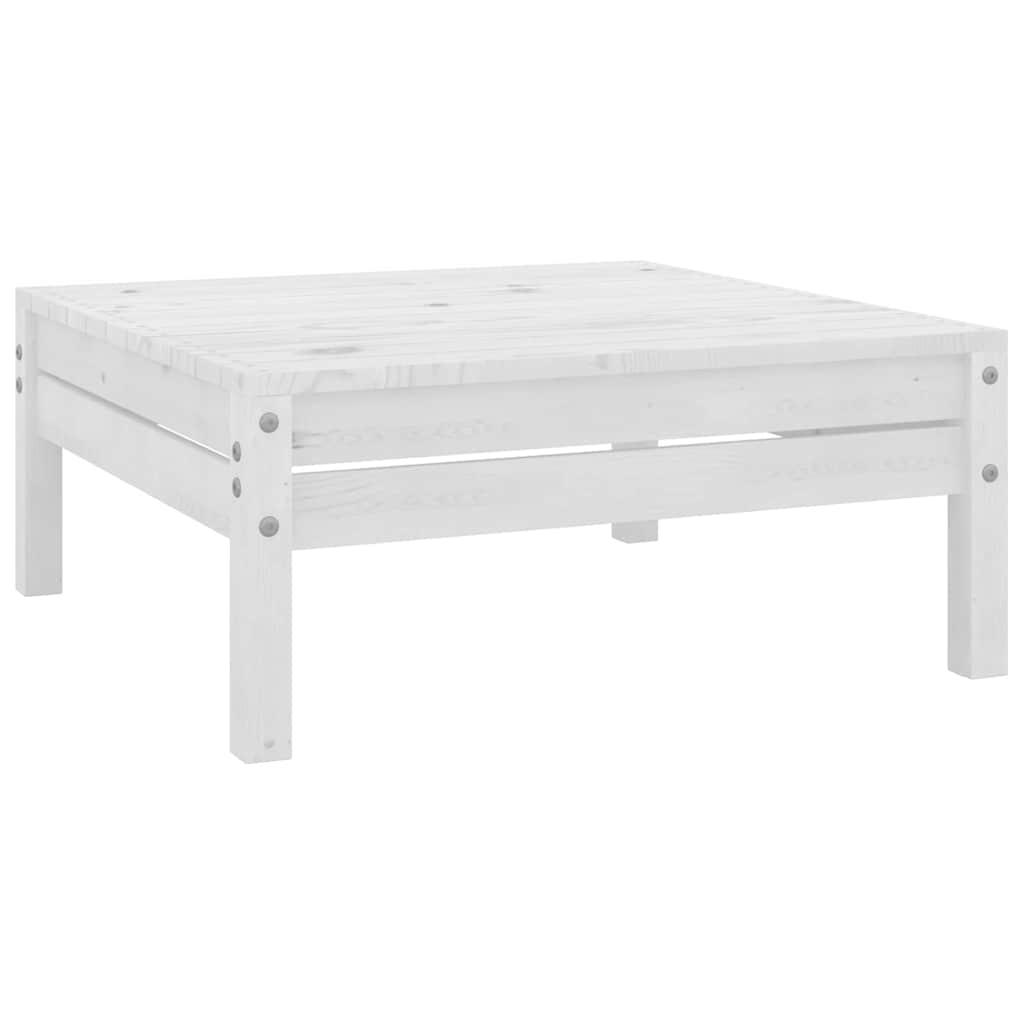 Juego de muebles de jardín 5 piezas madera maciza de pino gris