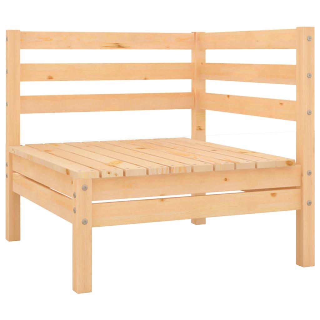 Juego de muebles de jardín 5 piezas madera maciza de pino gris