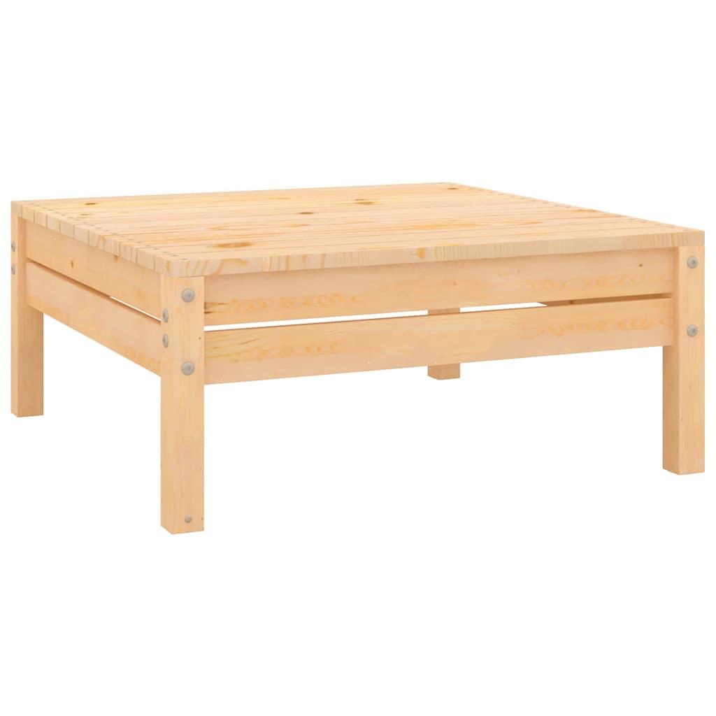Juego de muebles de jardín 5 piezas madera maciza de pino gris