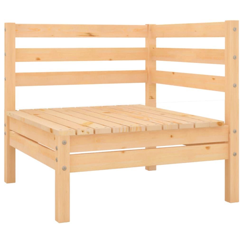 Juego de muebles de jardín 13 piezas madera maciza pino blanco