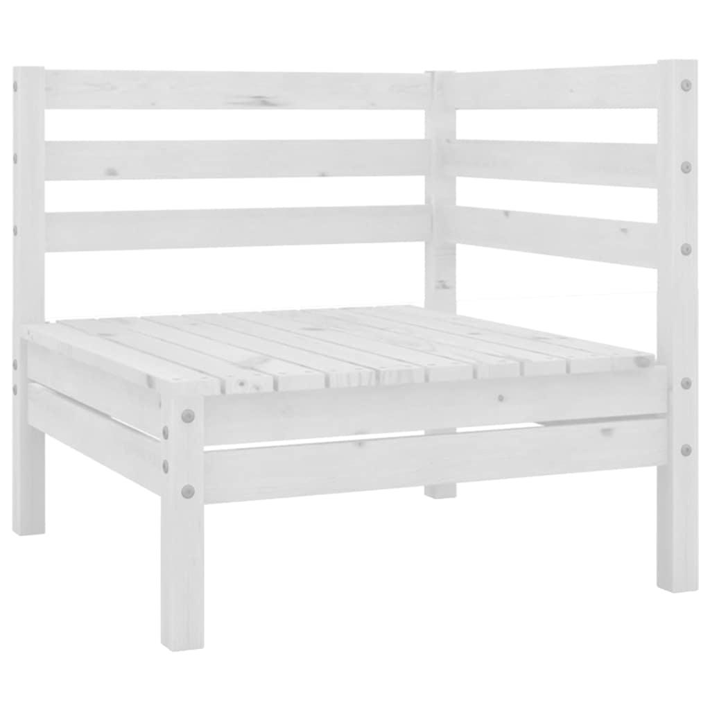 Juego de muebles de jardín 13 piezas madera maciza pino blanco