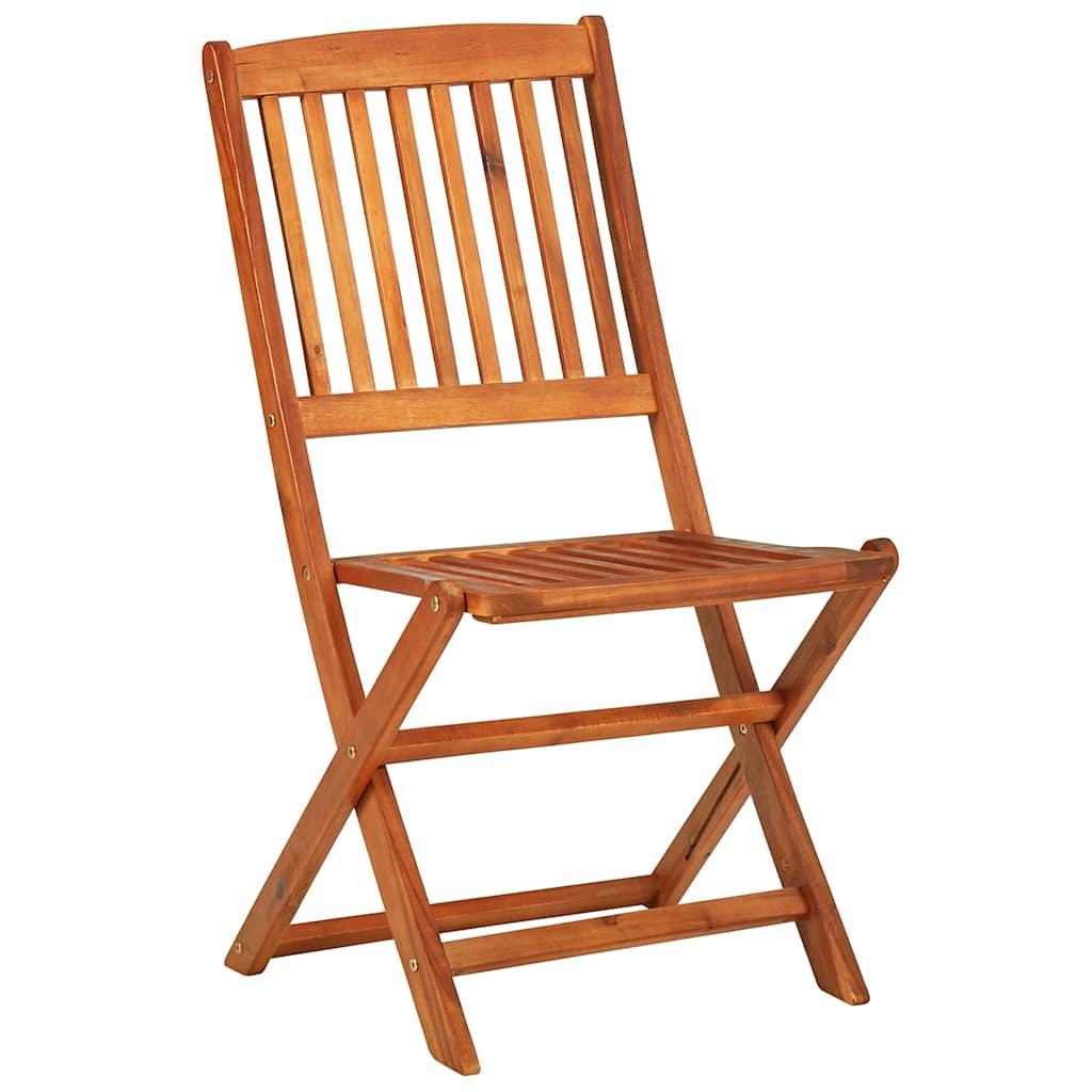 Set comedor de jardín 11piezas madera maciza acacia 220x90x75cm