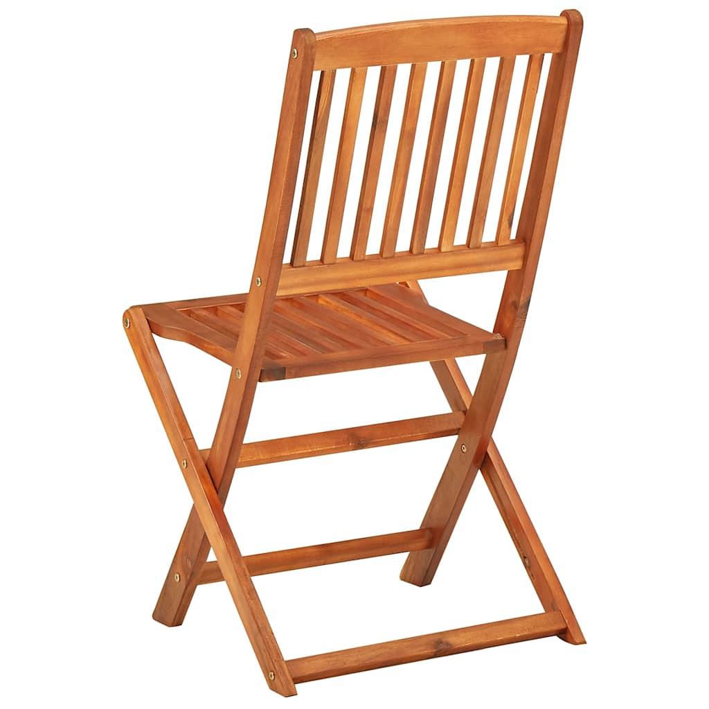 Set comedor de jardín 11piezas madera maciza acacia 220x90x75cm
