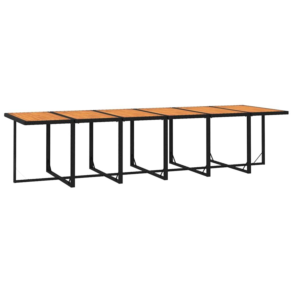 Juego comedor jardín 13 pzas con cojines ratán sintético marrón