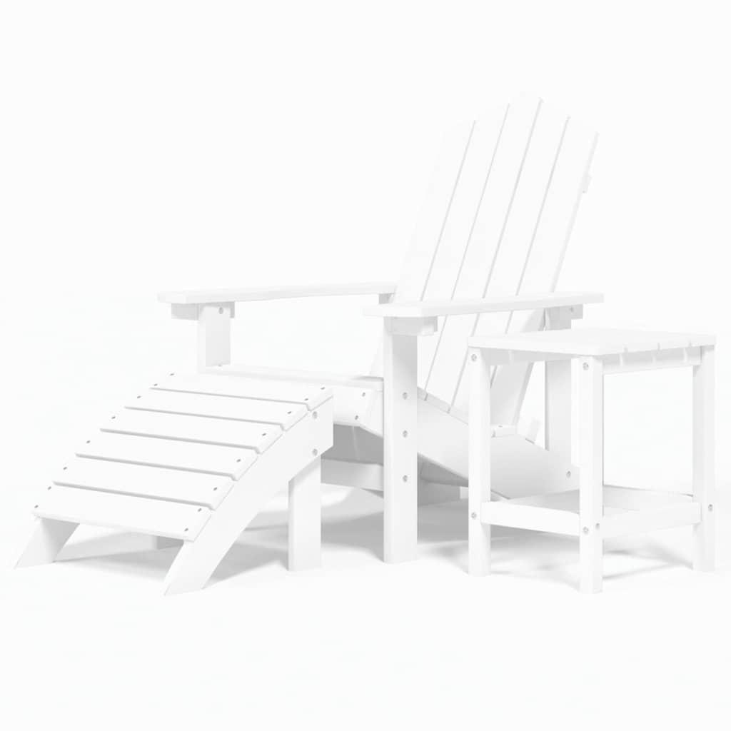 Silla de jardín Adirondack reposapiés mesa HDPE gris antracita