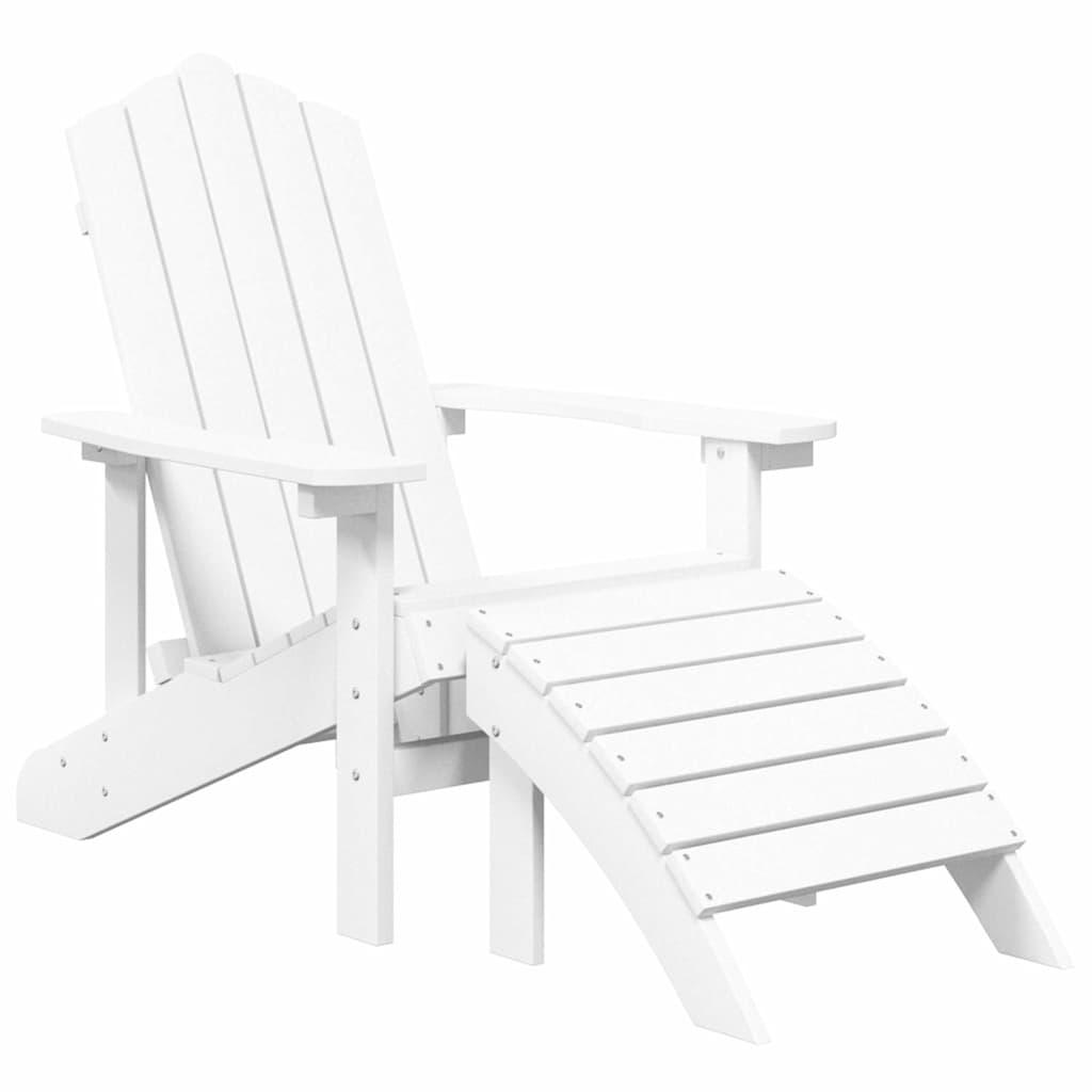 Silla de jardín Adirondack reposapiés mesa HDPE gris antracita