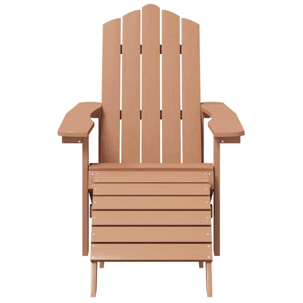 Silla de jardín Adirondack reposapiés mesa HDPE gris antracita