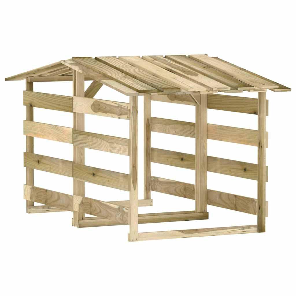 Pérgolas con techo 2 uds madera pino impregnada