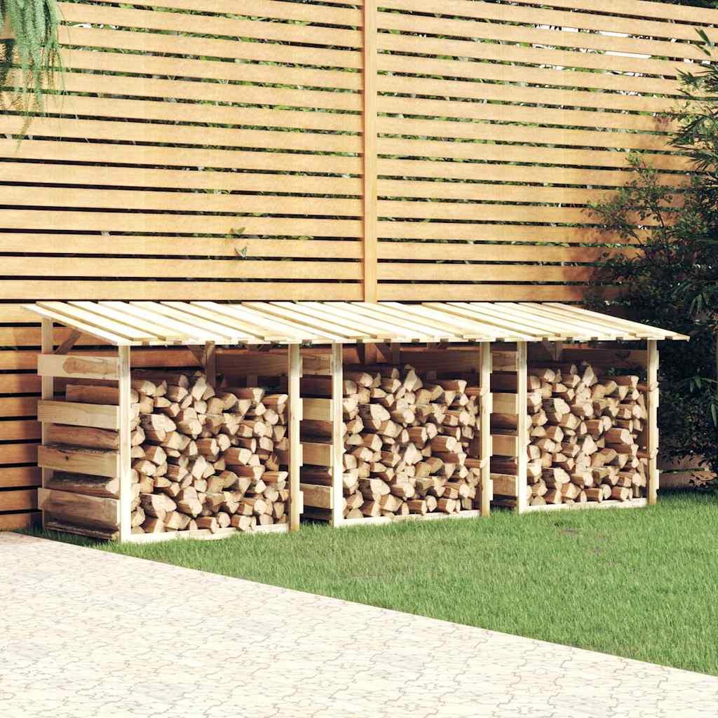 Pérgolas con techo 3 uds madera pino impregnada