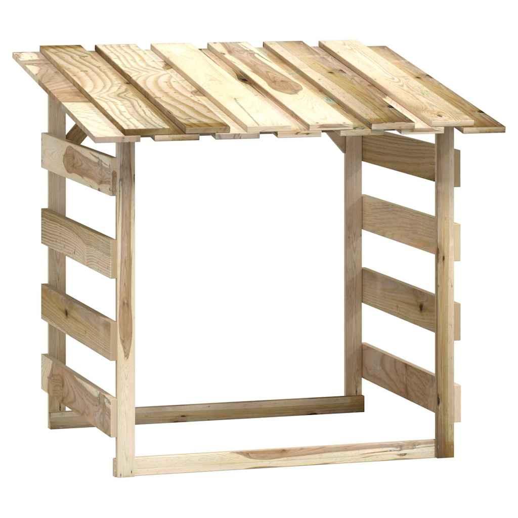 Pérgolas con techo 3 uds madera pino impregnada