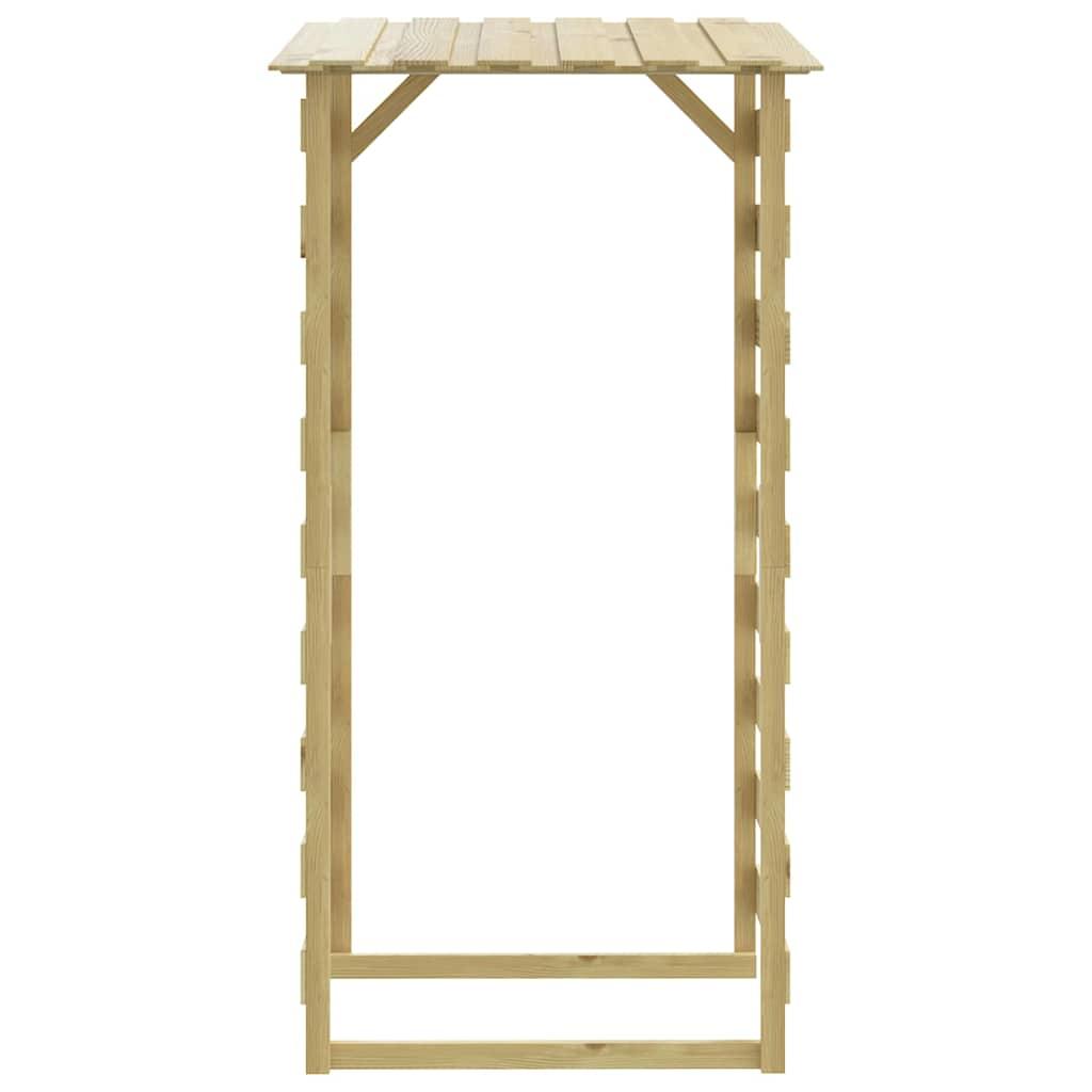 Pérgolas con techo 3 uds madera pino impregnada 100x90x200 cm