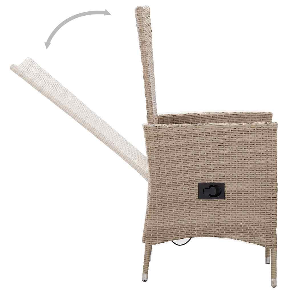 Juego de comedor de jardín 3 piezas con cojines gris y negro