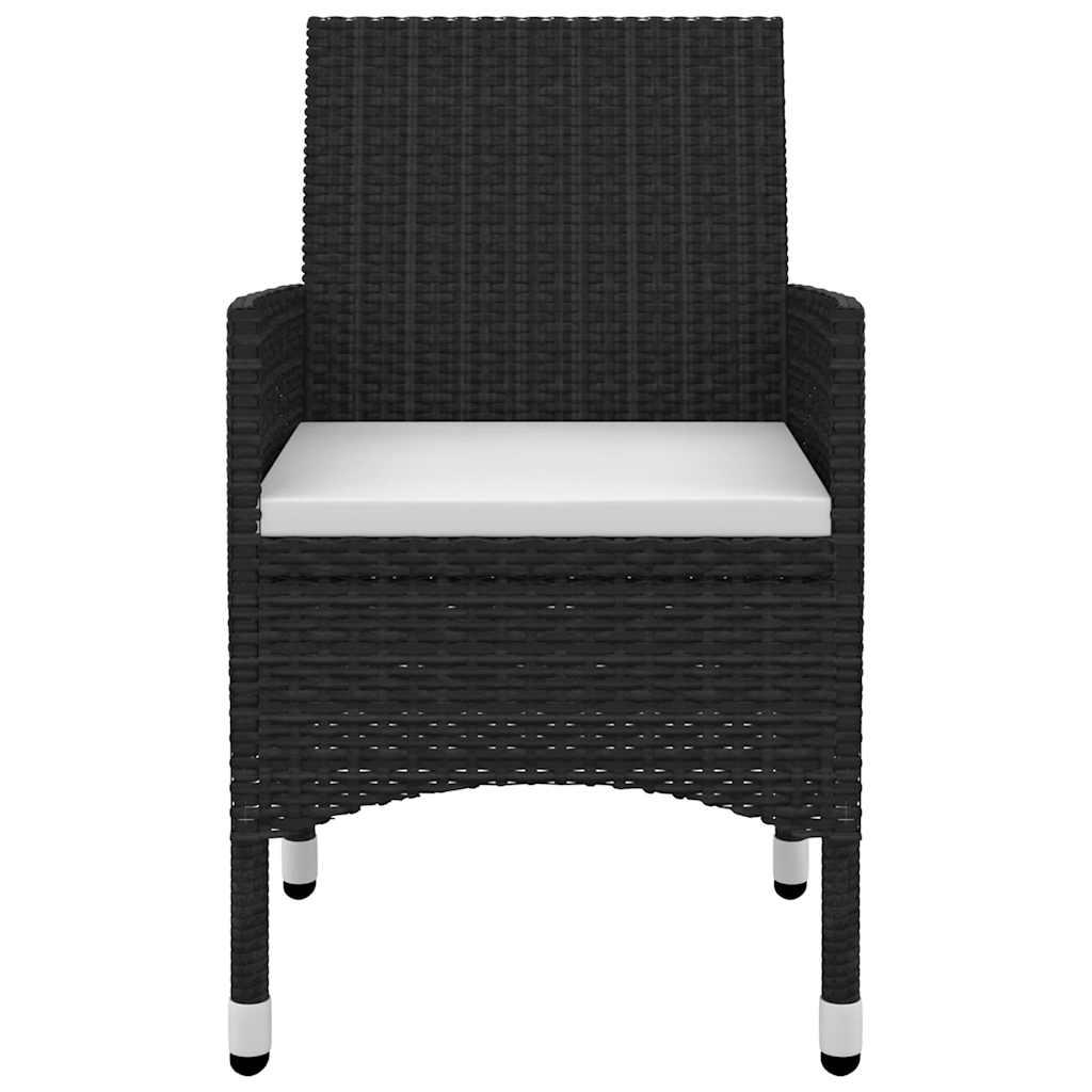 Set comedor de jardín 9 pzas y cojines ratán sintético y vidrio
