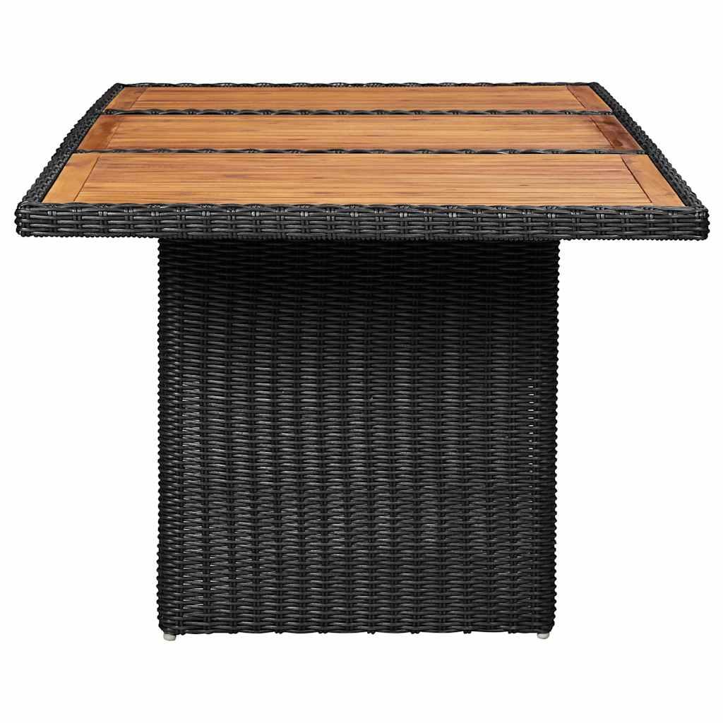 Mesa de comedor de jardín marrón 200x150x74 cm ratán sintético
