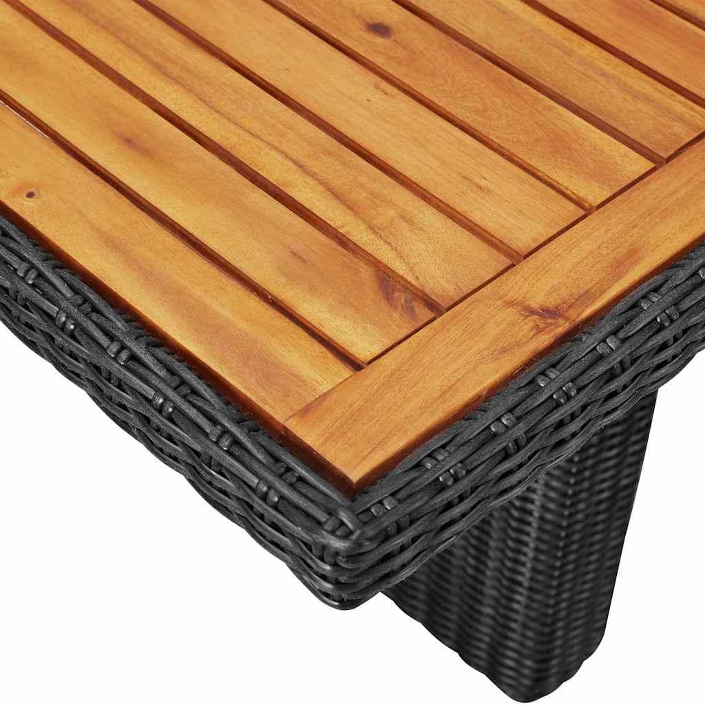 Mesa de comedor de jardín marrón 200x150x74 cm ratán sintético