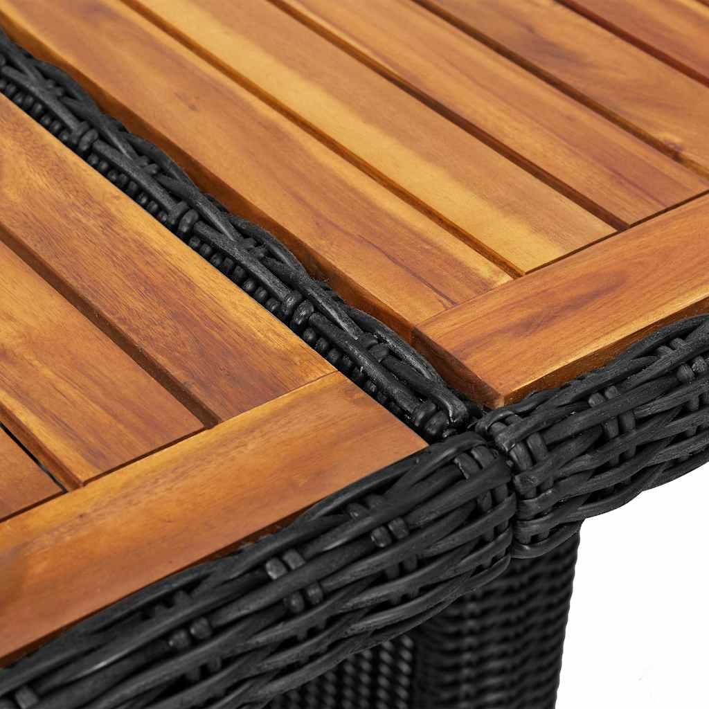Mesa de comedor de jardín marrón 200x150x74 cm ratán sintético