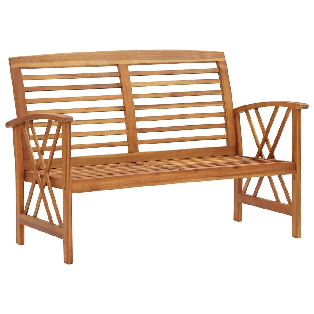 Banco de jardín madera maciza de acacia 150x35x45 cm