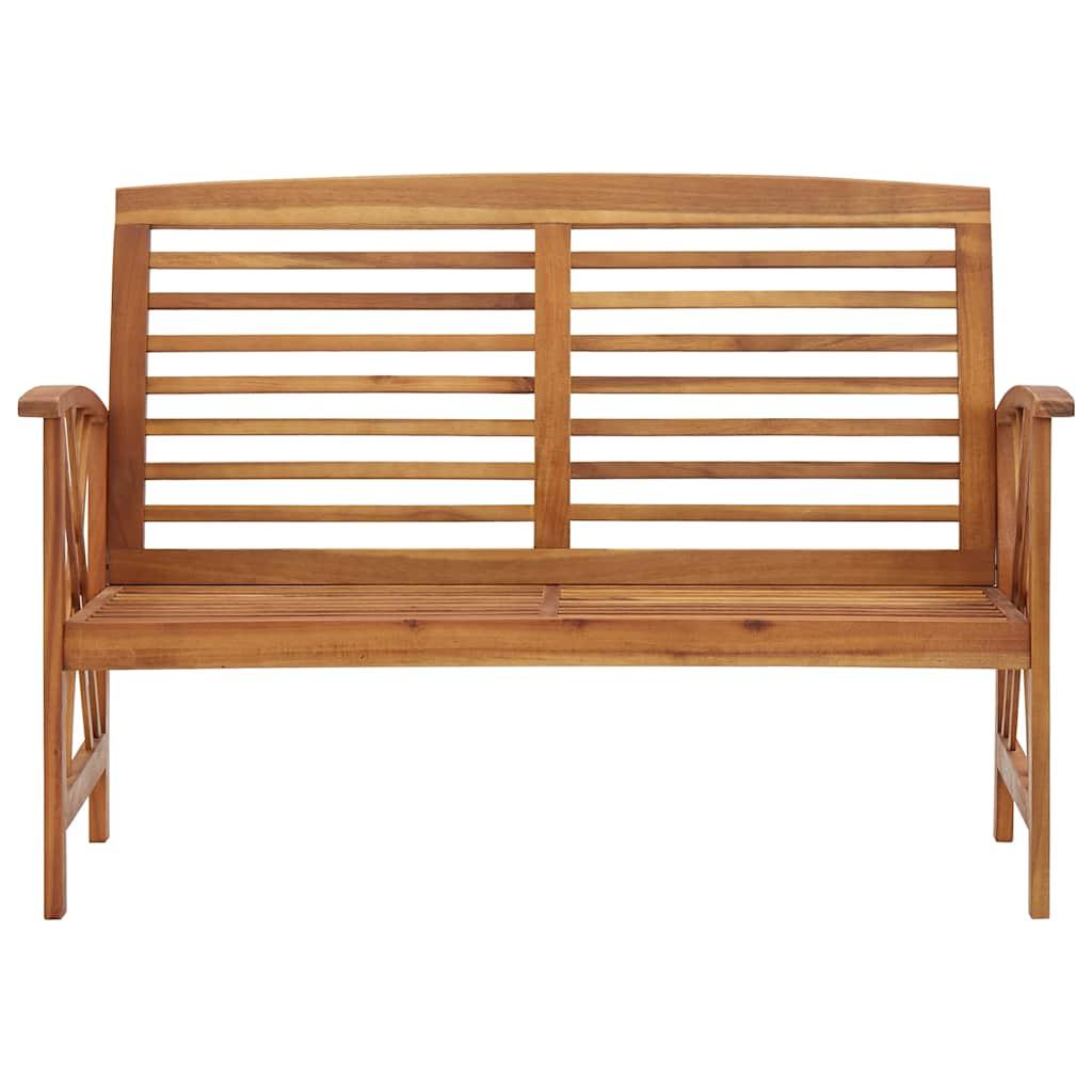 Banco de jardín madera maciza de acacia 150x35x45 cm