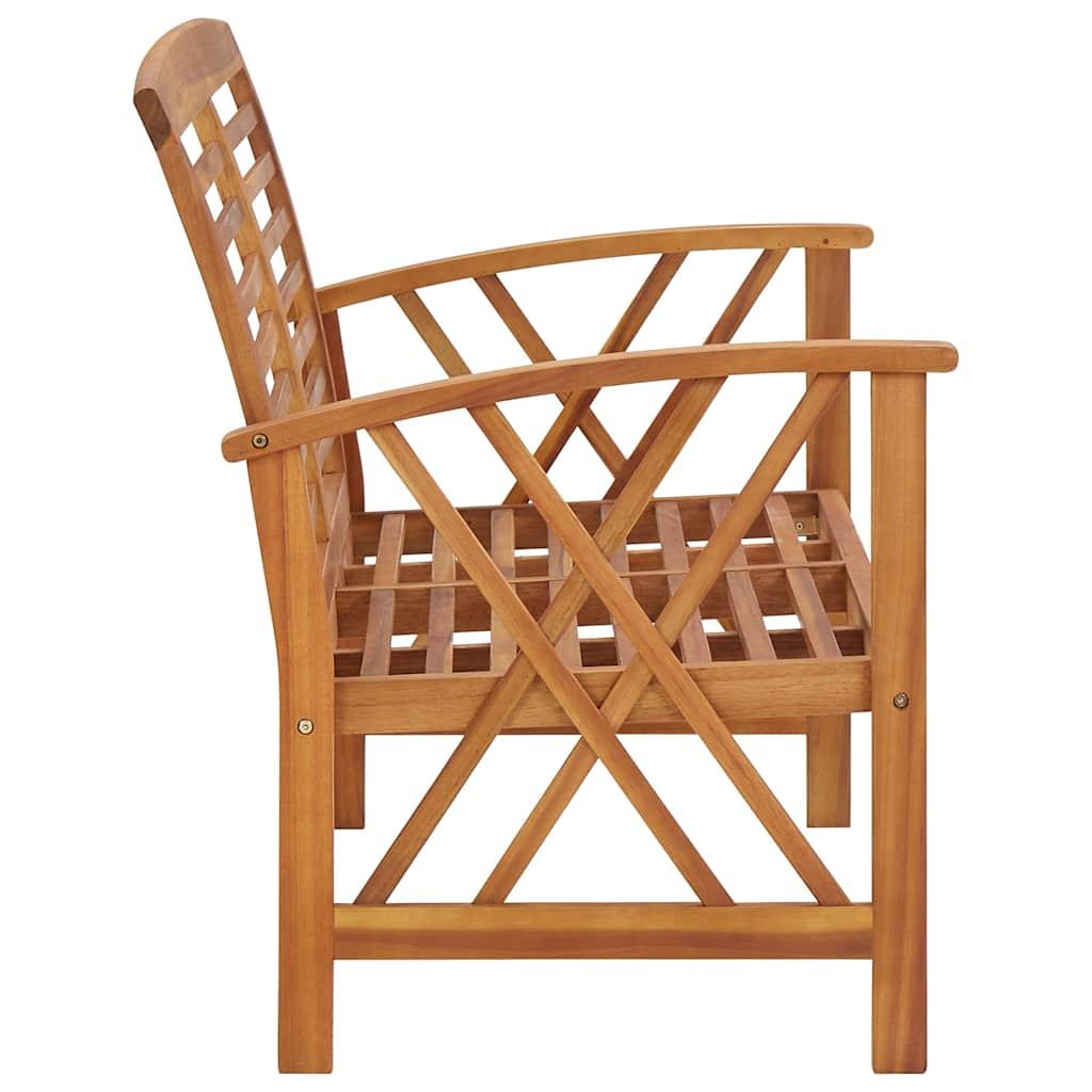 Banco de jardín madera maciza de acacia 150x35x45 cm