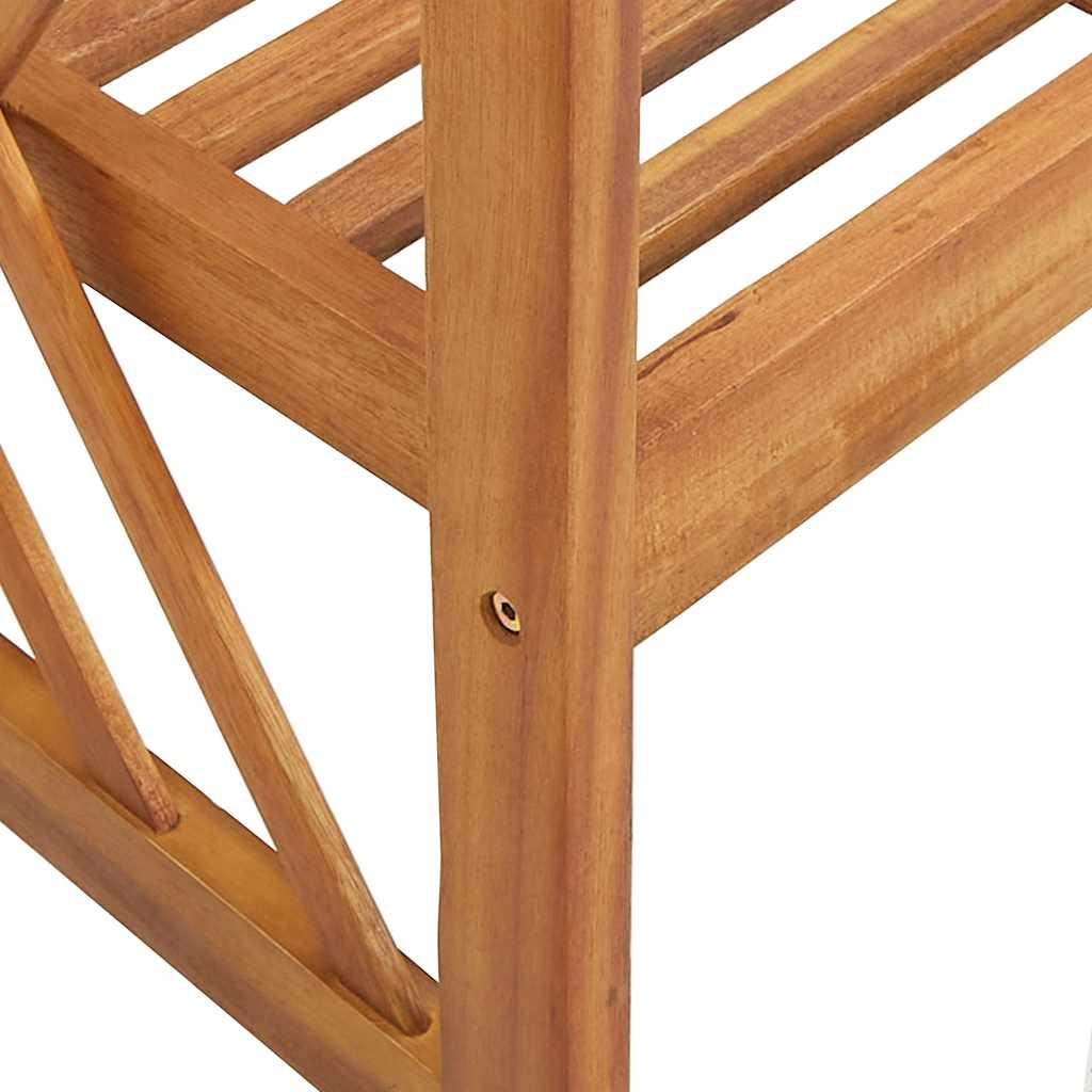Banco de jardín madera maciza de acacia 150x35x45 cm