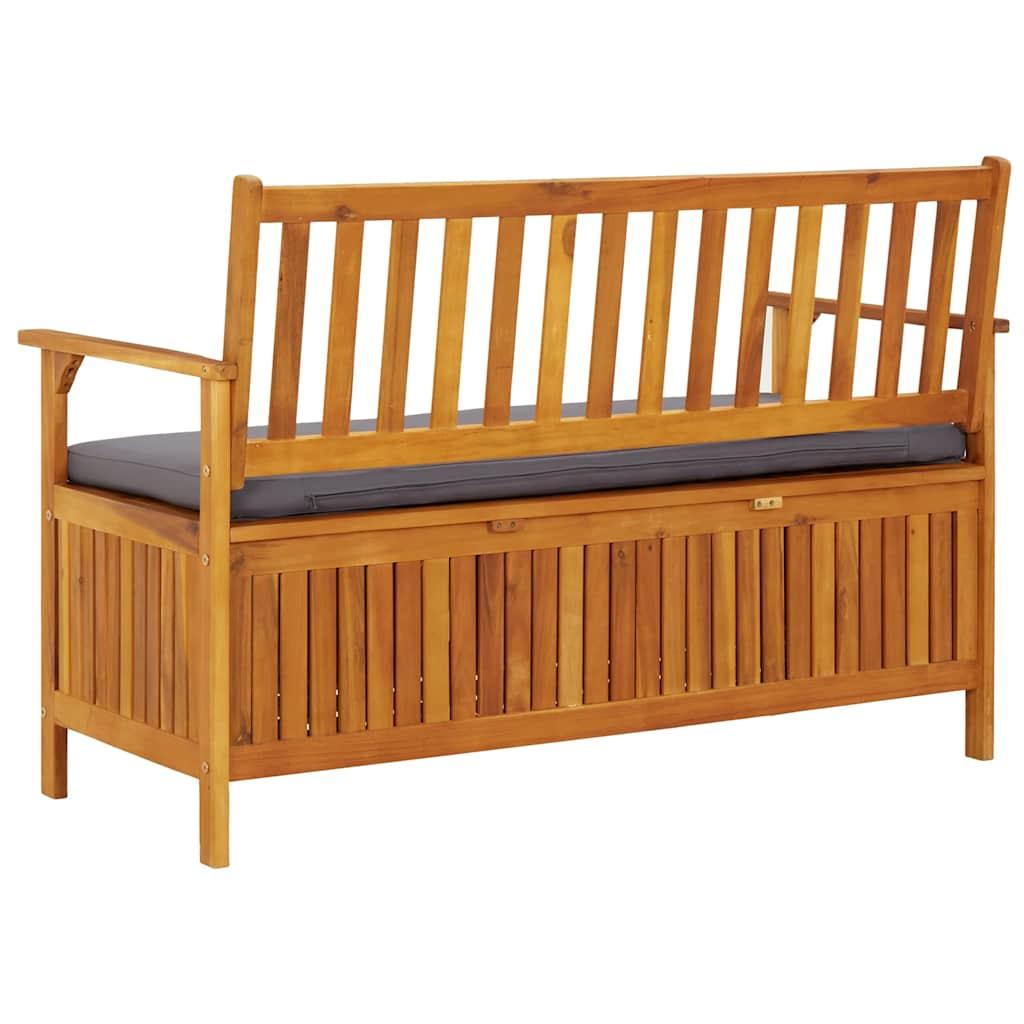 Banco de almacenaje de jardín madera maciza acacia 120x63x84 cm