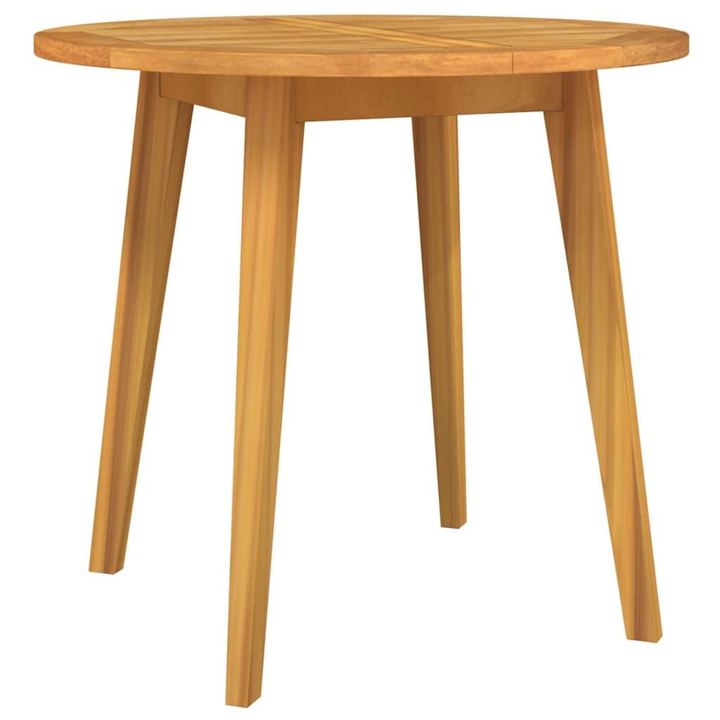 Mesa de jardín madera maciza acacia negro y marrón 123x60x74 cm