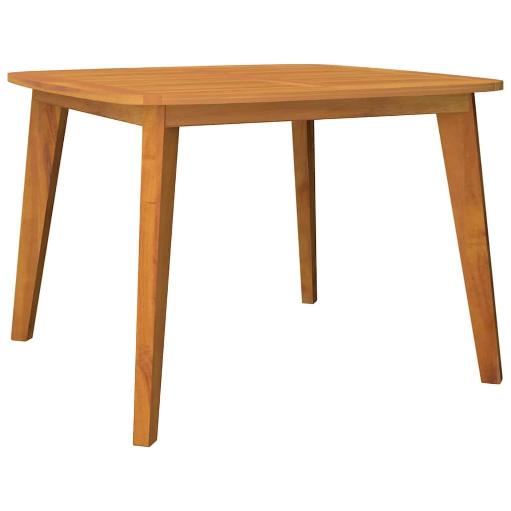 Mesa de jardín madera maciza acacia negro y marrón 123x60x74 cm
