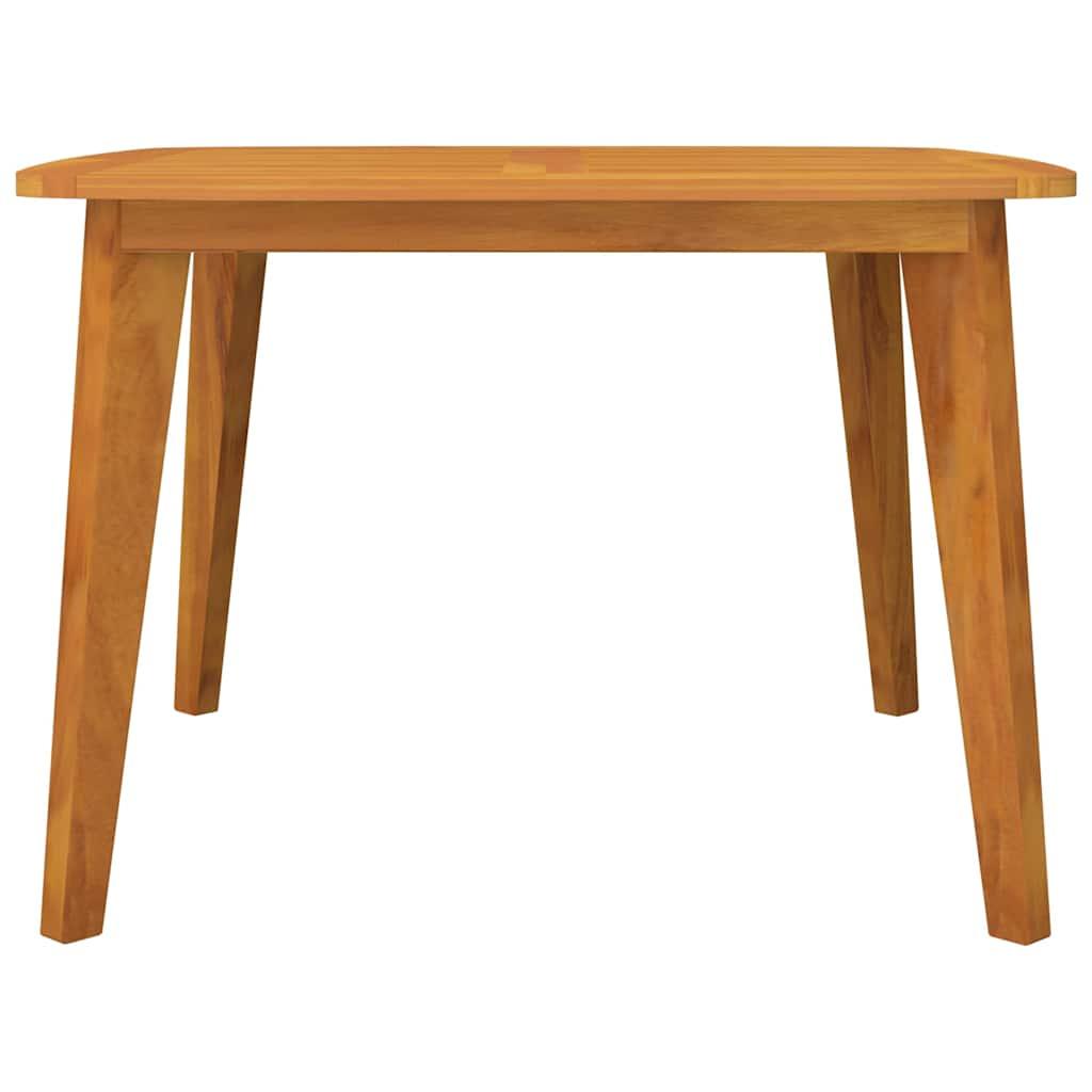 Mesa de jardín madera maciza acacia negro y marrón 123x60x74 cm