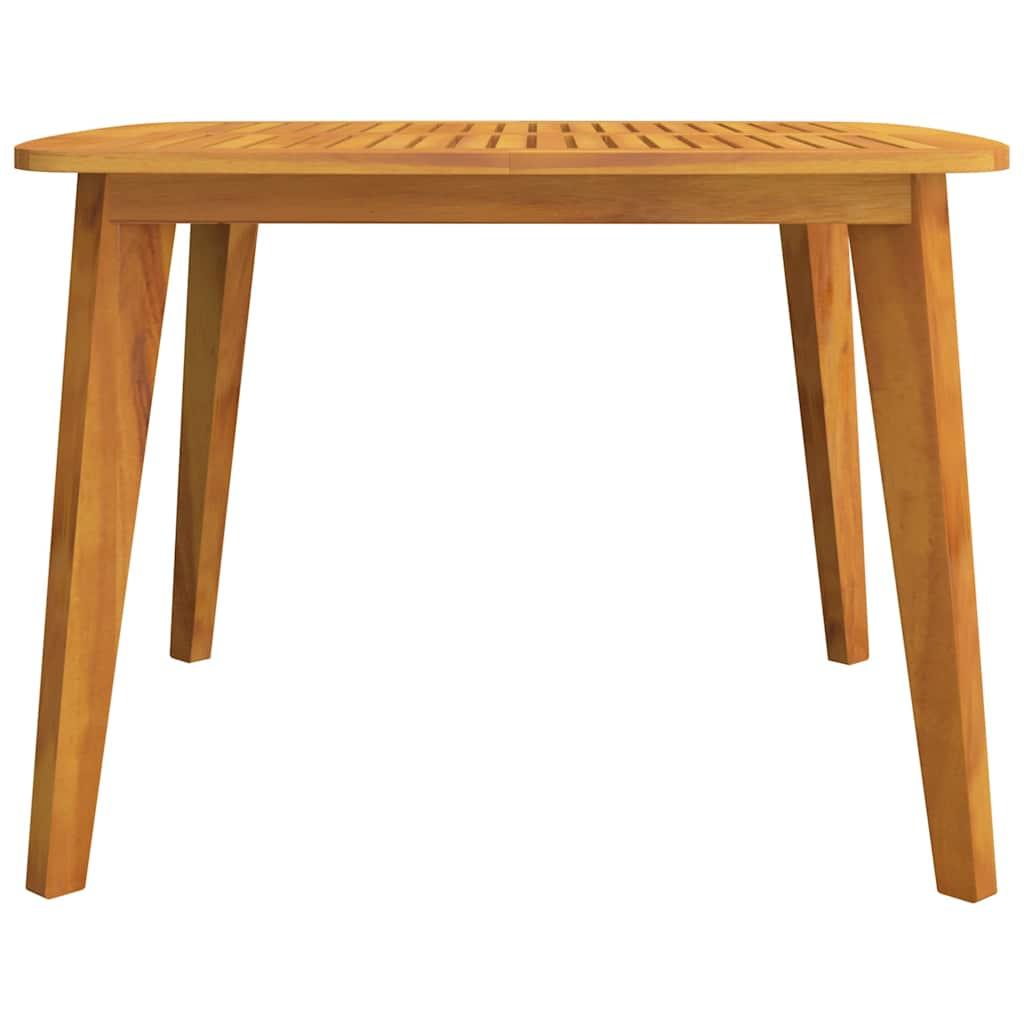 Mesa de jardín madera maciza acacia negro y marrón 123x60x74 cm