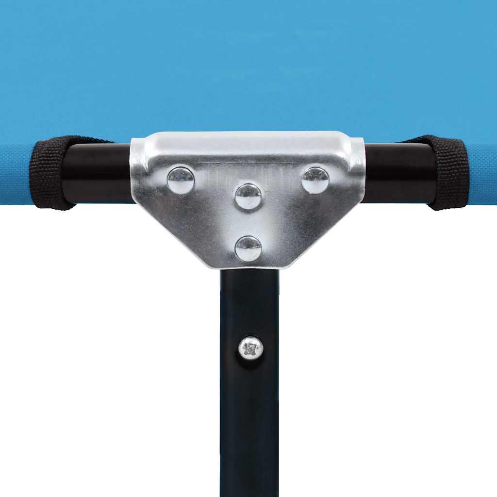 Tumbona plegable de acero azul turquesa