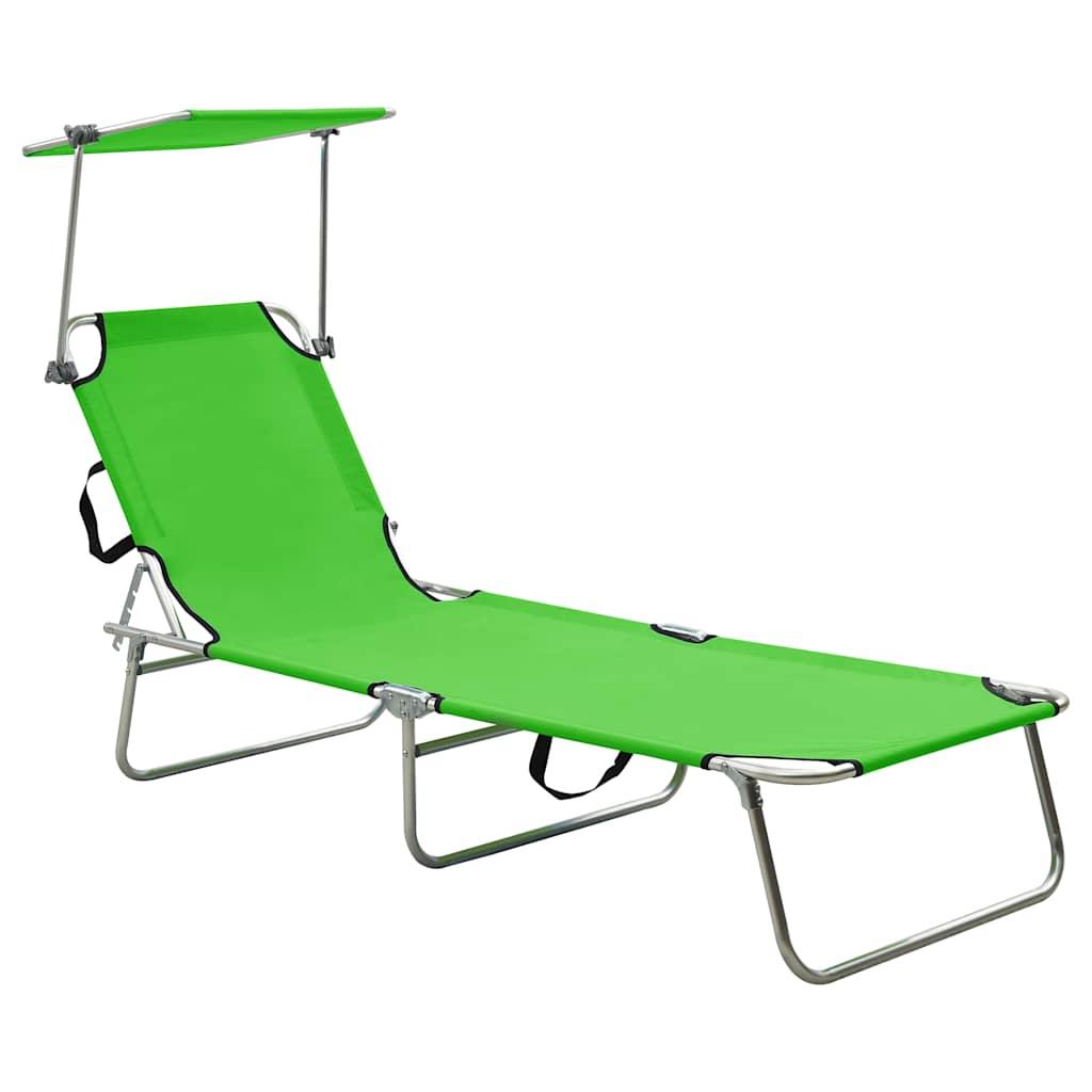 Tumbona plegable con toldo
