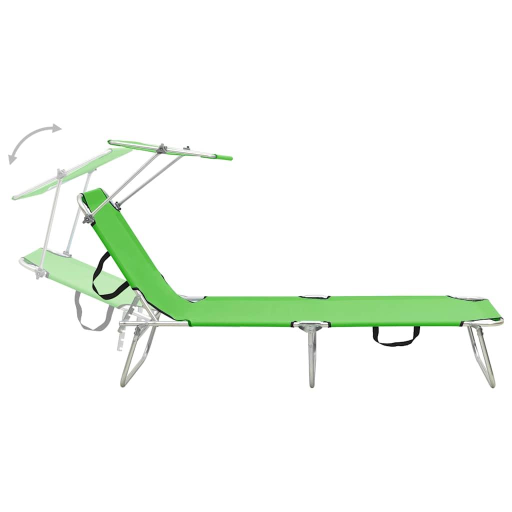 Tumbona plegable con toldo