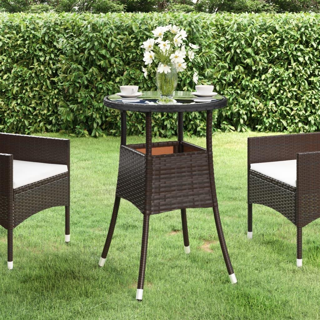 Mesa jardín vidrio templado ratán sintético beige 200x150x75 cm