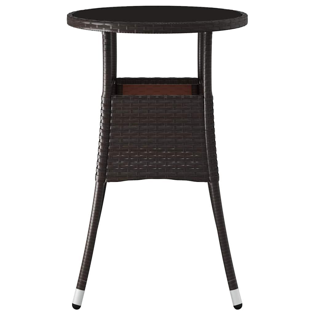 Mesa jardín vidrio templado ratán sintético beige 200x150x75 cm