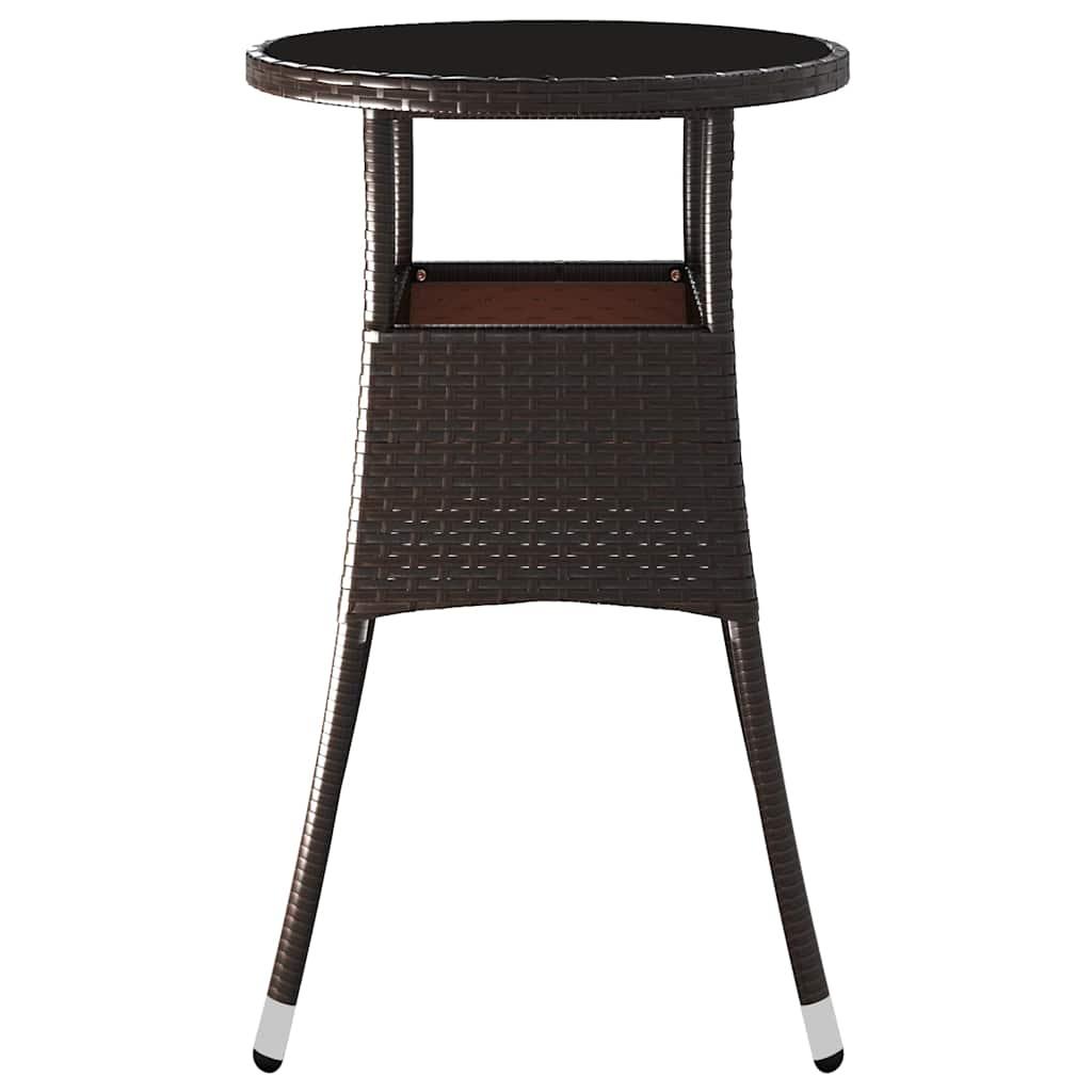 Mesa jardín vidrio templado ratán sintético beige 200x150x75 cm