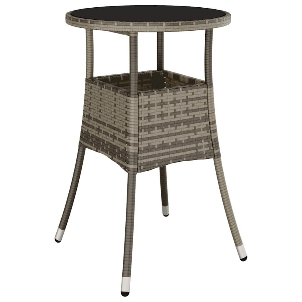 Mesa jardín vidrio templado ratán sintético beige 200x150x75 cm