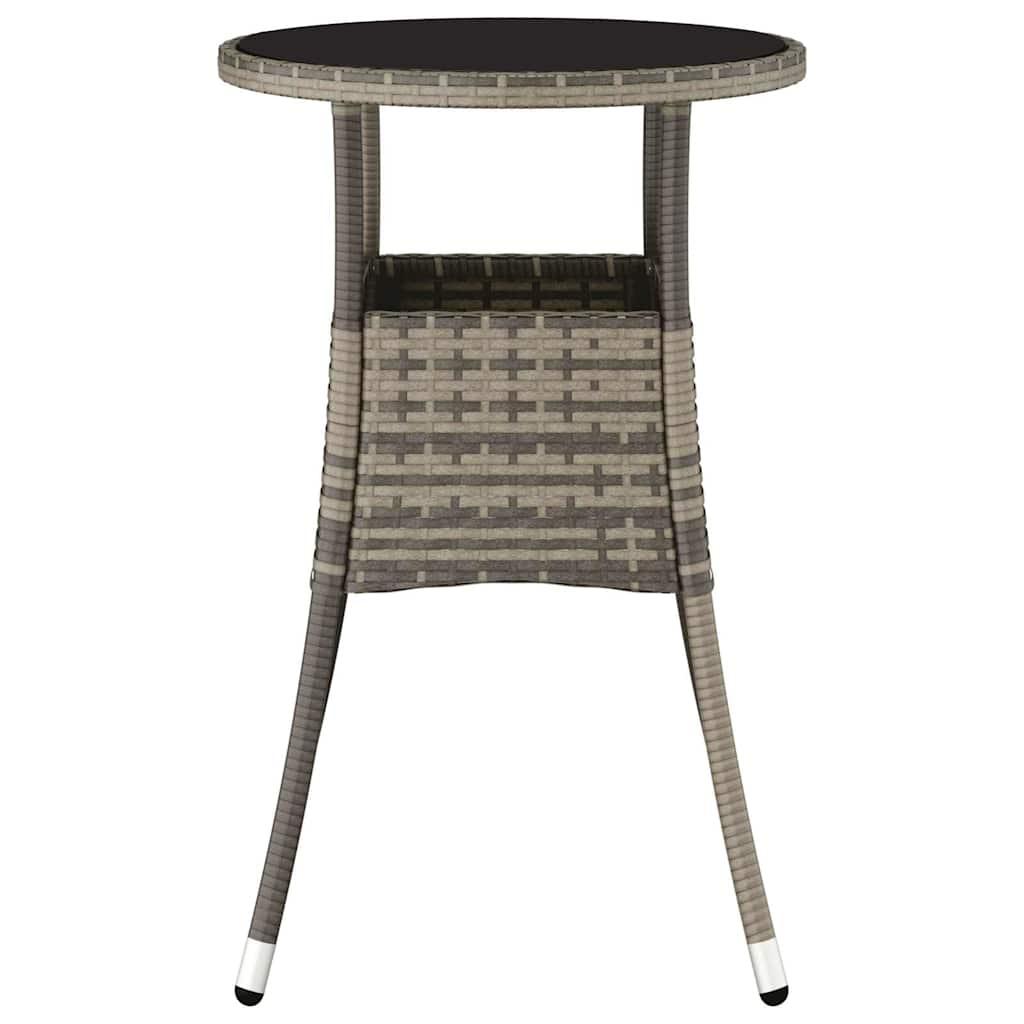 Mesa jardín vidrio templado ratán sintético beige 200x150x75 cm