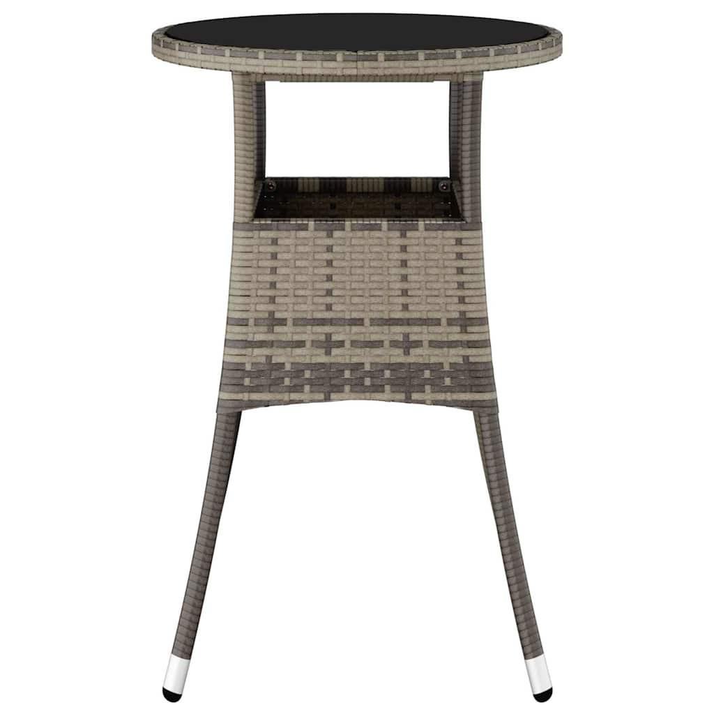 Mesa jardín vidrio templado ratán sintético beige 200x150x75 cm
