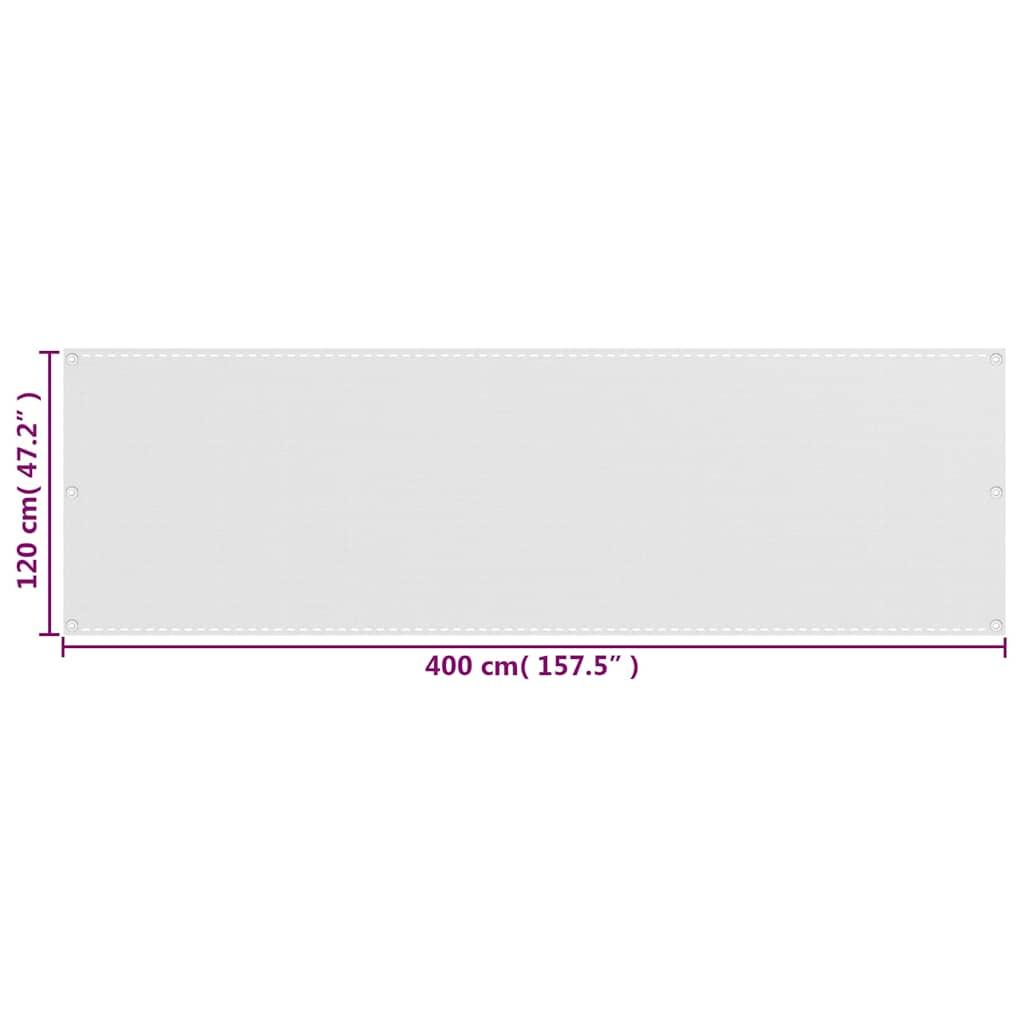 Toldo para balcón HDPE 120x400 cm
