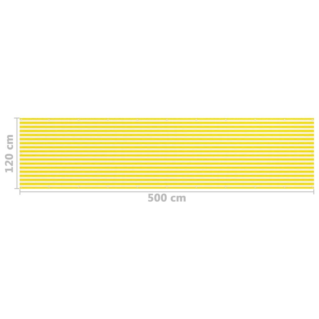 Toldo para balcón HDPE 120x500 cm gris antracita y blanco