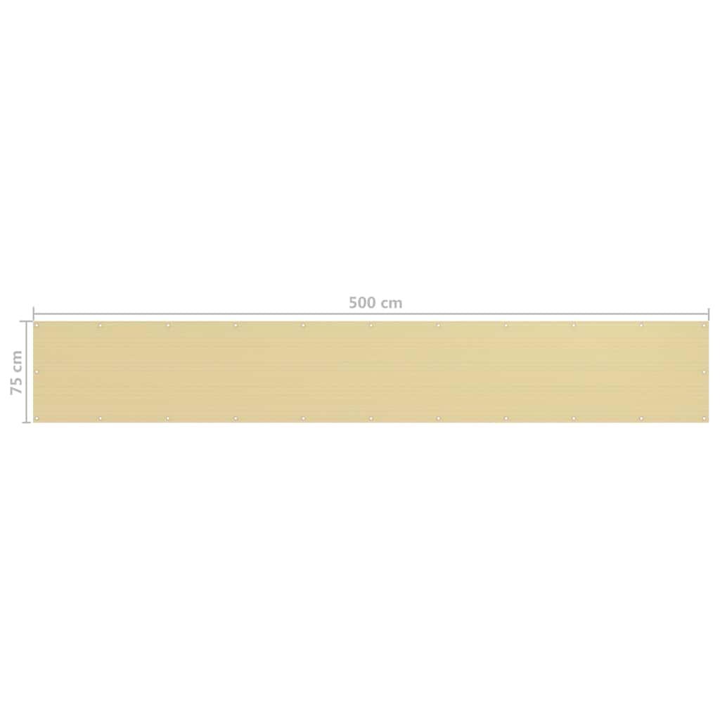 Toldo para balcón HDPE 75x500 cm