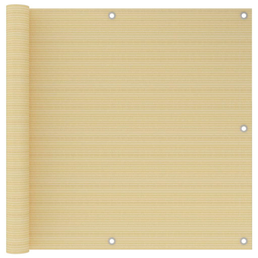 Toldo para balcón HDPE amarillo y blanco 90x300 cm